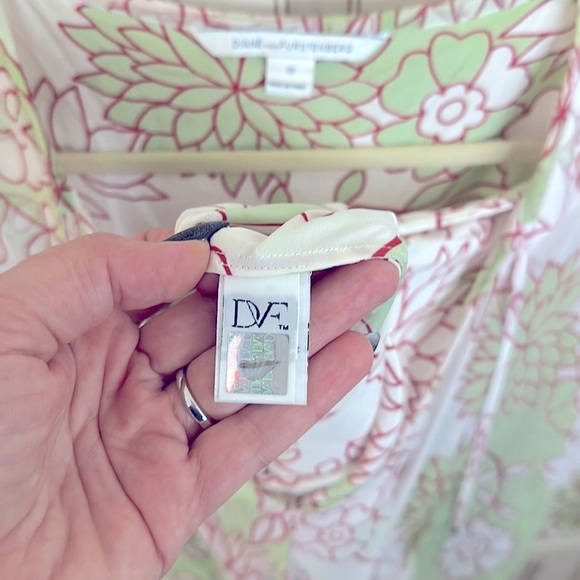 DIANE VON FURSTENBERG Iniko Silk Floral Print Dress Size US 10 - Picture 9 of 16